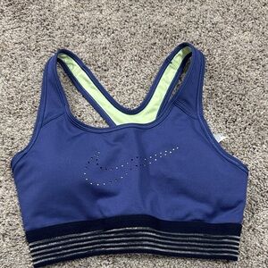 Nike Purple Racerback Sports Bra with Lime Lining